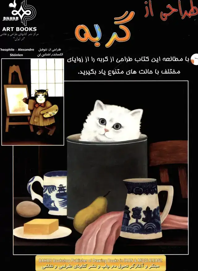 جلد کتاب طراحی از گربه