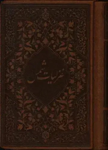 جلد کتاب غزلیات شمس، چرم، نیم جیبی، لب طلا