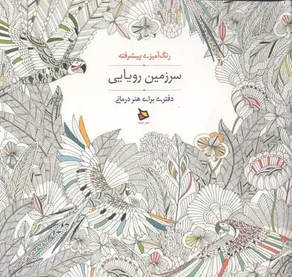 جلد کتاب سرزمین رویایی (رنگ امیزی پیشرفته)، دفتری برای هنر درمانی