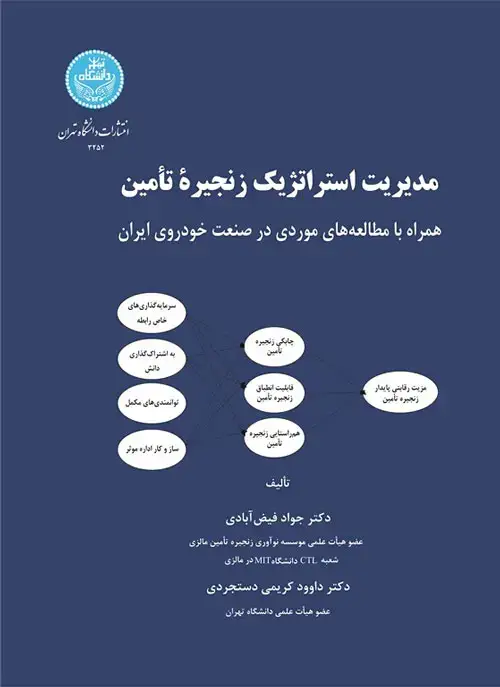 جلد کتاب مدیریت استراتژیک زنجیره تأمین همراه با مطالعه‌های موردی در صنعت خودروی ایران