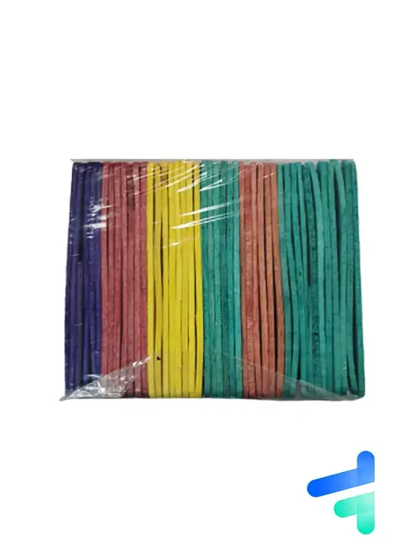 جلد کتاب چوب بستنی رنگی مدل 6087 بسته 40 عددی