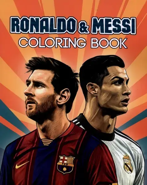 جلد کتاب رنگآمیزی رونالدو و مسی (RONALDO&MESSI) حوضنقره