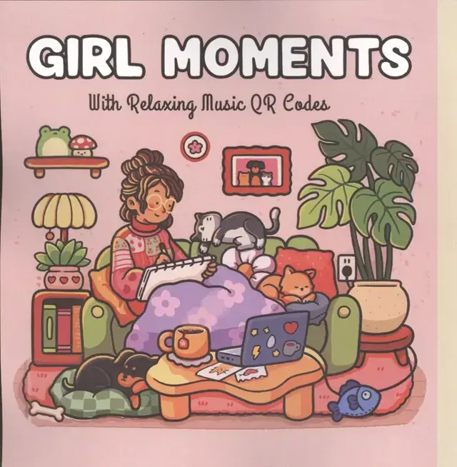 جلد کتاب رنگ آمیزی GIRL MOMENTS