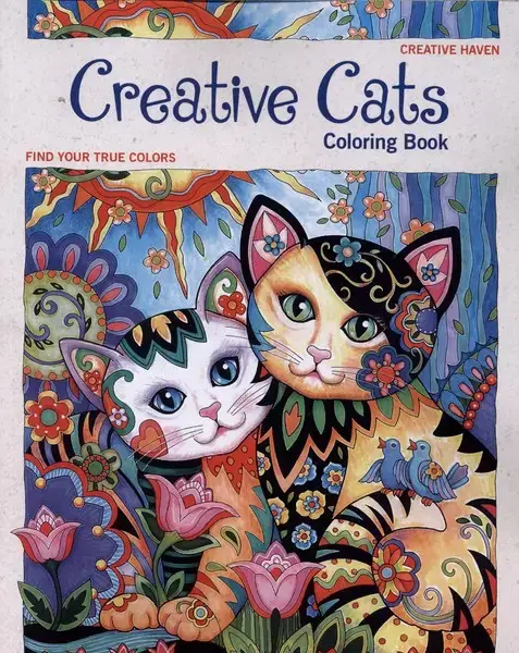 جلد کتاب رنگ آمیزی (گربه‌های‌خلاقCreative cats) حوض‌نقره