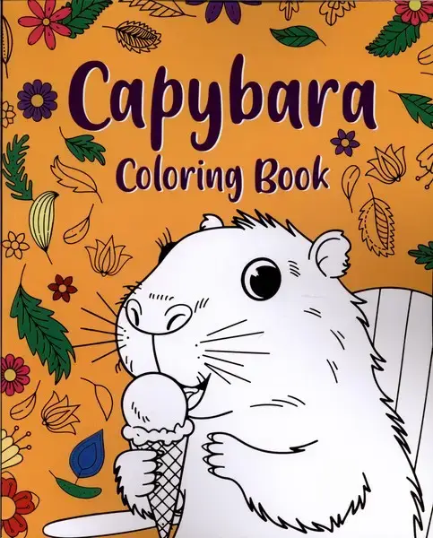 جلد کتاب رنگ آمیزی (کاپی‌باراCapybara) حوض‌نقره