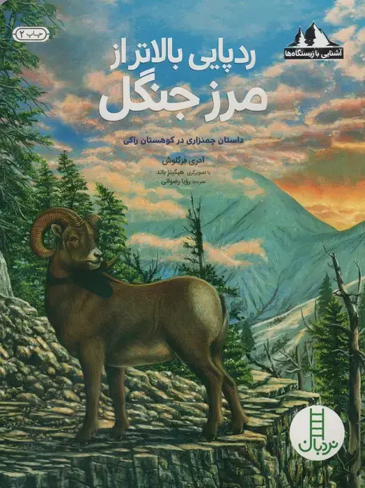 جلد کتاب ردپایی بالاتر از مرز جنگل:داستان چمنزاری در کوهستان راکی (آشنایی با زیستگاه ها)،(گلاسه)
