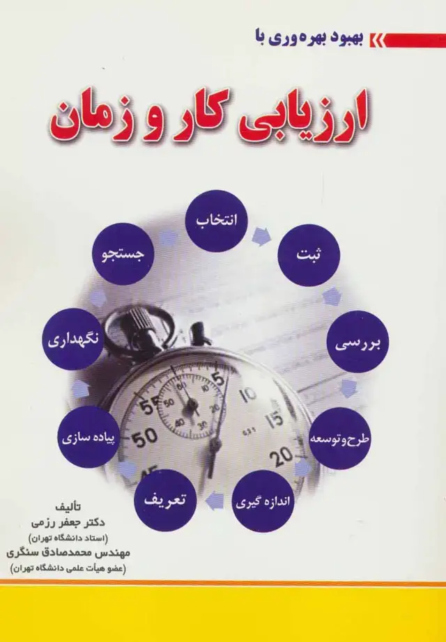 جلد کتاب بهبود بهره وری با ارزیابی کار و زمان