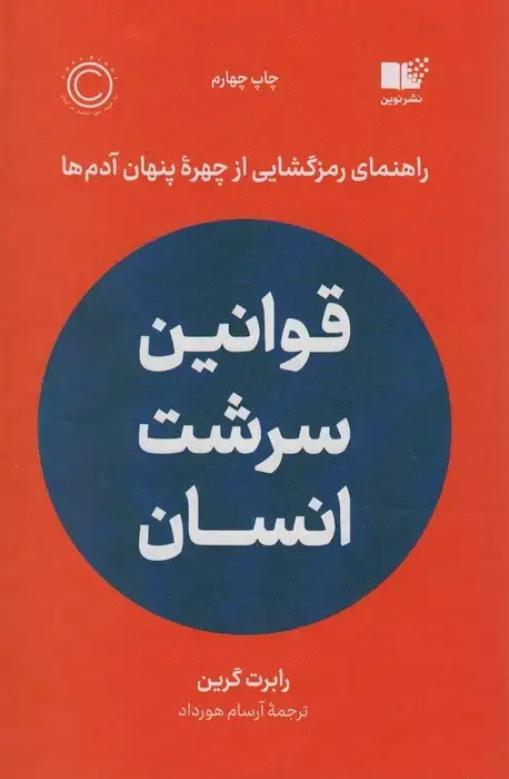 جلد کتاب قوانین سرشت انسان (راهنمای رمزگشایی از چهره پنهان آدم ها)