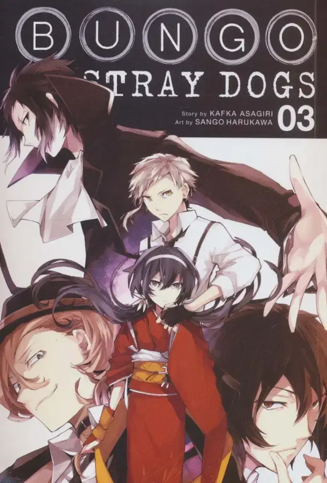 جلد کتاب مانگا 03 (BUNGO STRAY DOGS:سگ های ولگرد بانگو)،(کمیک استریپ)،(زبان اصلی،انگلیسی)