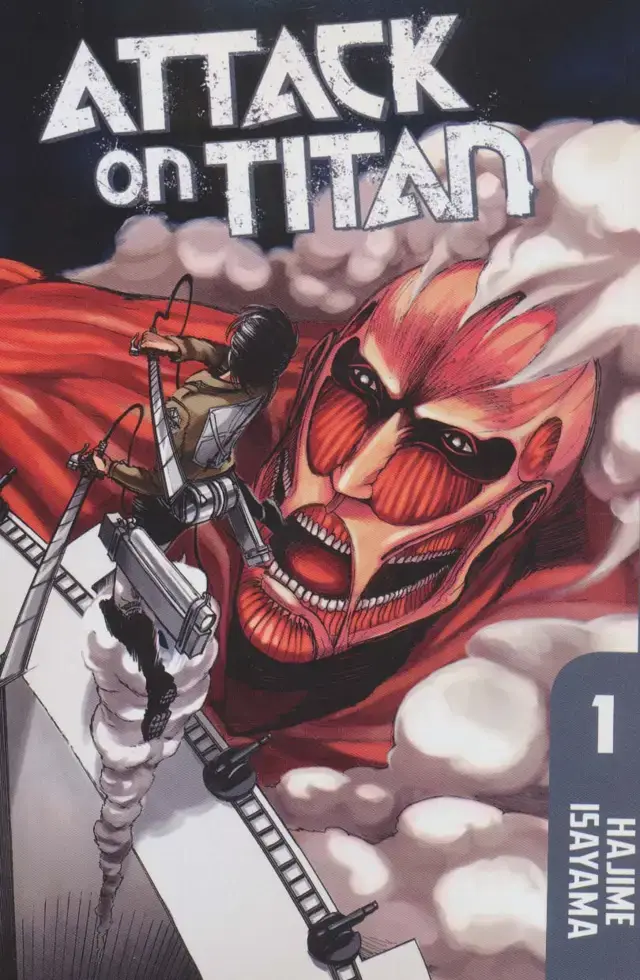جلد کتاب مانگا 1 (ATTACK ON TITAN:حمله به تایتان)،(کمیک استریپ)،(زبان اصلی،انگلیسی)
