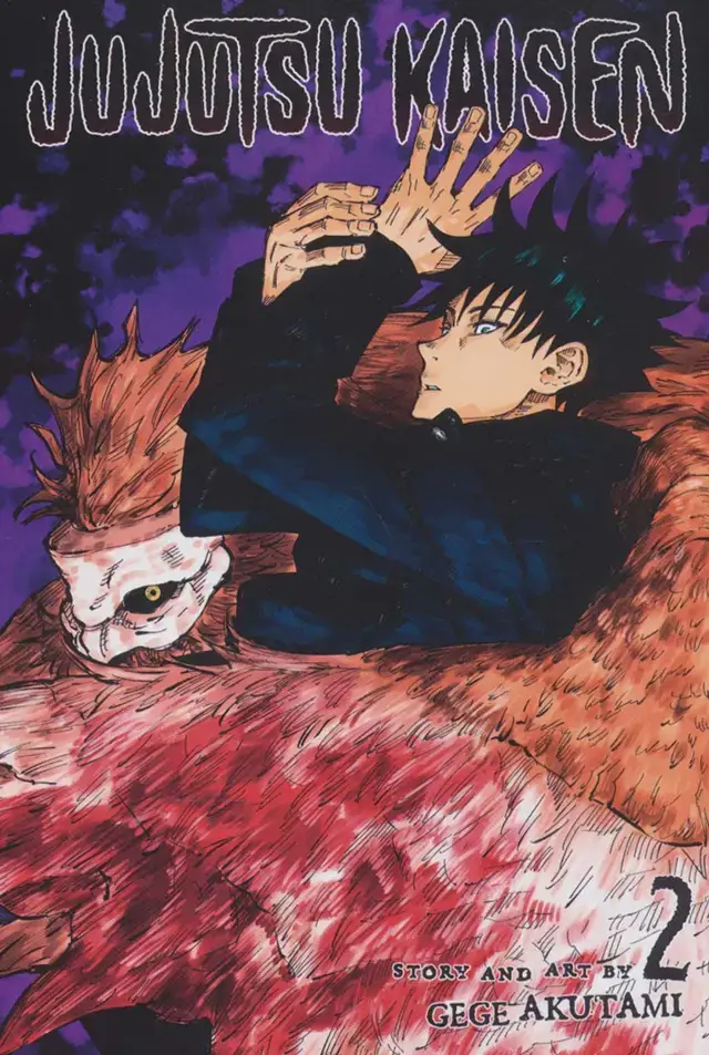 جلد کتاب مانگا 2 (JUJUTSU KAISEN:نبرد جادویی)،(کمیک استریپ)،(زبان اصلی،انگلیسی)