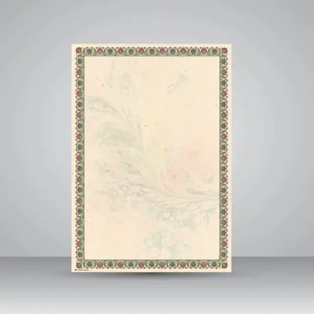 جلد کتاب کاغذ ابر و باد تذهیب دار کد 861، 50*35 cm (بسته 50 عددی)