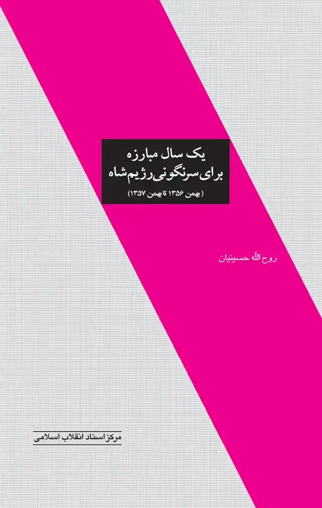 جلد کتاب یک سال مبارزه برای سرنگونی رژیم شاه (بهمن 1356 تا بهمن 1357)