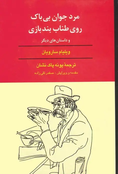 جلد کتاب مرد جوان بی باک روی طناب بندبازی و داستان های دیگر