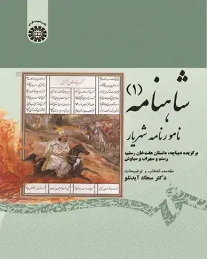 جلد کتاب شاهنامه (1) نامور نامه شهریار (برگزیده دیباچه،داستان هفت خان رستم - رستم و سهراب