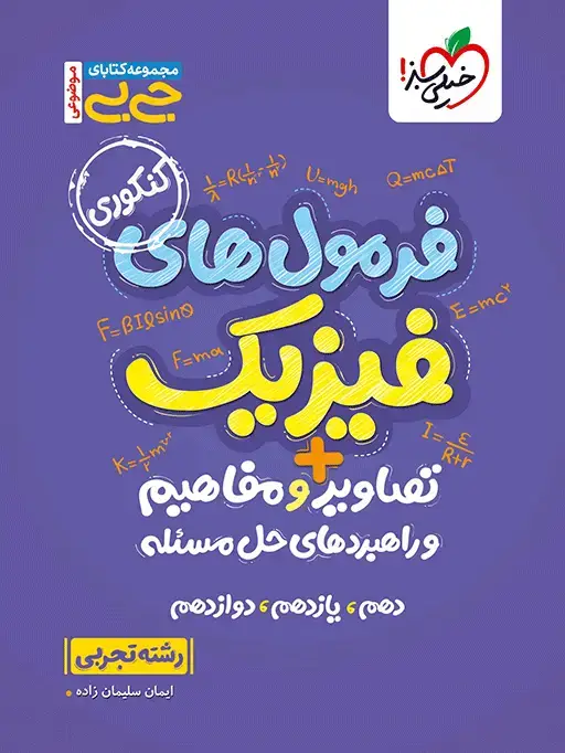 جلد کتاب کتاب جیبی موضوعی فرمولهای فیزیک، تصاویر و مفاهیم تجربی