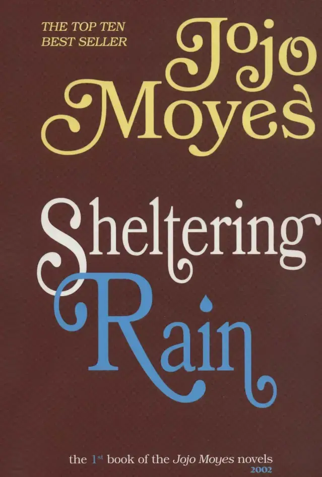 جلد کتاب جوجو مویز 1 (باران سرپناه:SHELTERING RAIN)،(انگلیسی)