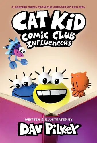 جلد کتاب بچه گربه 5: باشگاه داستان نویسی اینفلوئنسرها (Cat Kid 5: Comic Club Influencers)