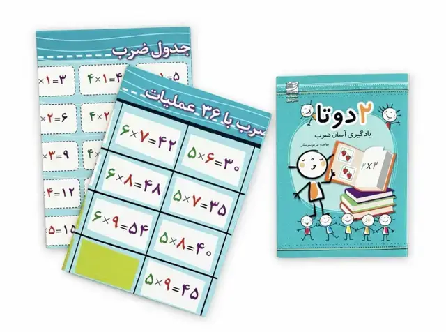 جلد کتاب کتاب یادگیری آسان ضرب (2دوتا) به همراه 2 عدد پوستر 50در70