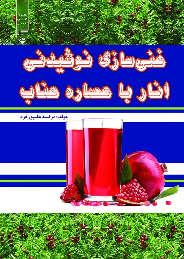 جلد کتاب غنی‌سازی نوشیدنی انار با عصاره عناب