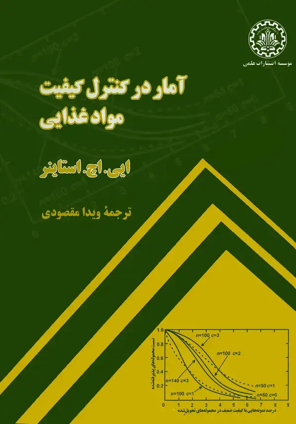 جلد کتاب آمار در کنترل کیفیت مواد غذایی