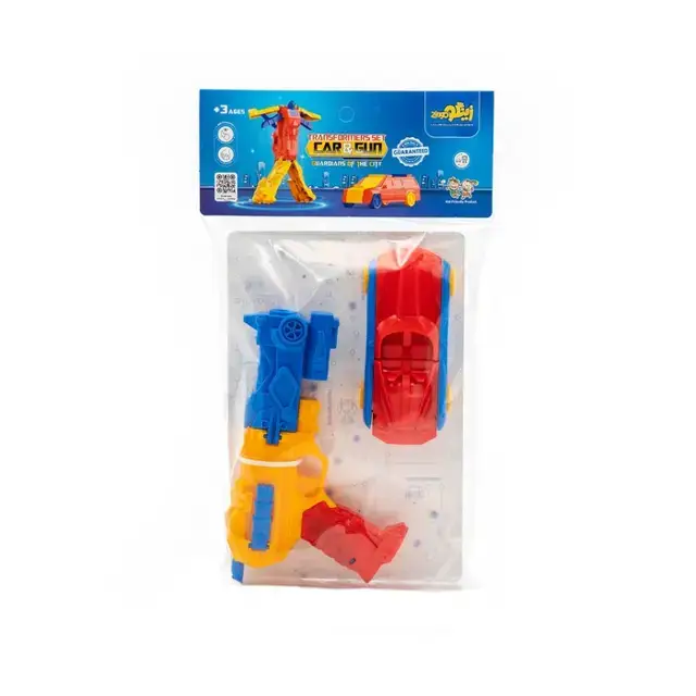 جلد کتاب بسته اسباب بازی تفنگ ربات شونده و ماشین ربات شونده (CAR & GUN)