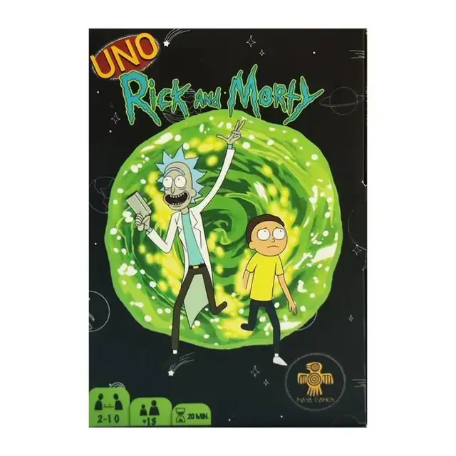 جلد کتاب بسته بازی کارتی اونو ریک و مورتی (RICK AND MORTY)،(باجعبه)