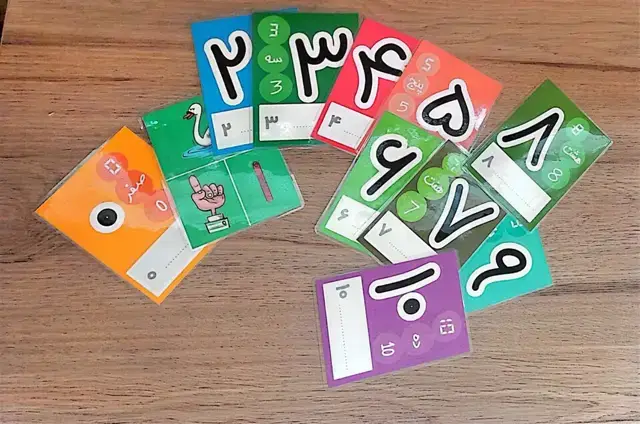 جلد کتاب فلش کارت آموزش اعداد (گلاسه)