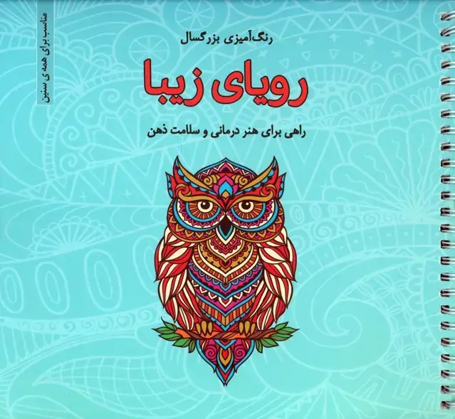 جلد کتاب رویای زیبا (رنگ آمیزی بزرگسال)،(سیمی)