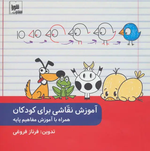 جلد کتاب آموزش نقاشی برای کودکان همراه با آموزش مفاهیم پایه