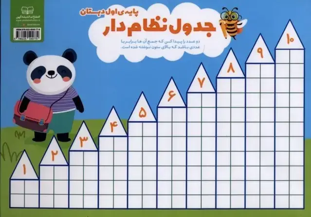 جلد کتاب جدول نظام دار ریاضی اول دبستان (لمینت)