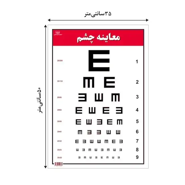 جلد کتاب پوستر،نمودار (معاینه‌چشم)