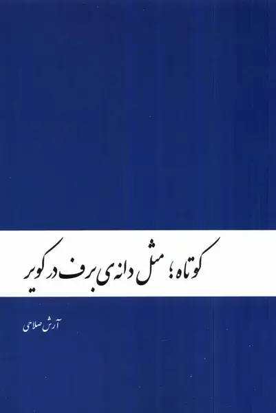 جلد کتاب کوتاه مثل دانه‌ی برف در کویر (دنیای‌نو)