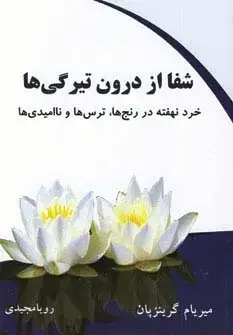 جلد کتاب شفا از درون تیرگی ها (خرد نهفته در رنج ها،ترس ها و ناامیدی ها)