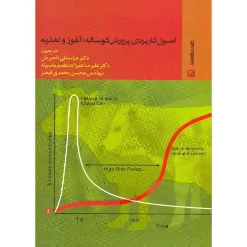 جلد کتاب اصول کاربردی پرورش گوساله: آغوز و تغذیه،ناصریان،نوربخش