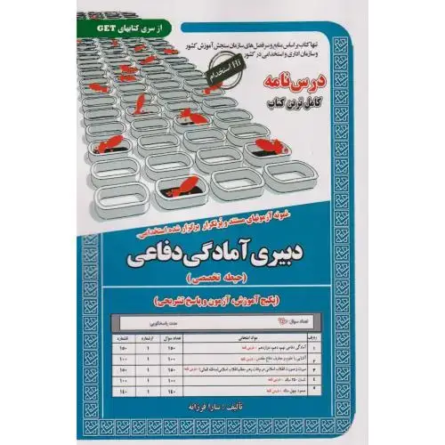 جلد کتاب نمونه آزمونهای استخدامی دبیری آمادگی دفاعی(حیطه تخصصی) ، فرزانه