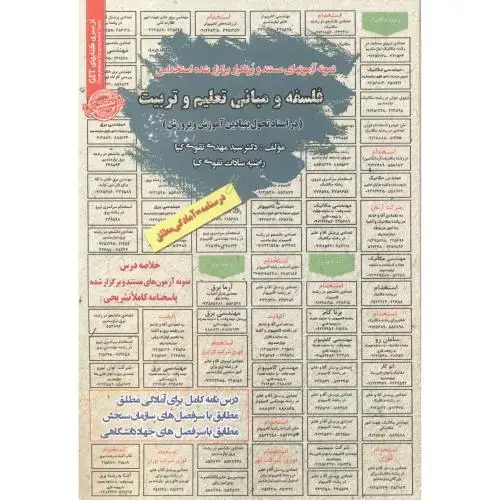 جلد کتاب استخدامی فلسفه و مبانی تعلیم و تربیت ، تقوی کیا