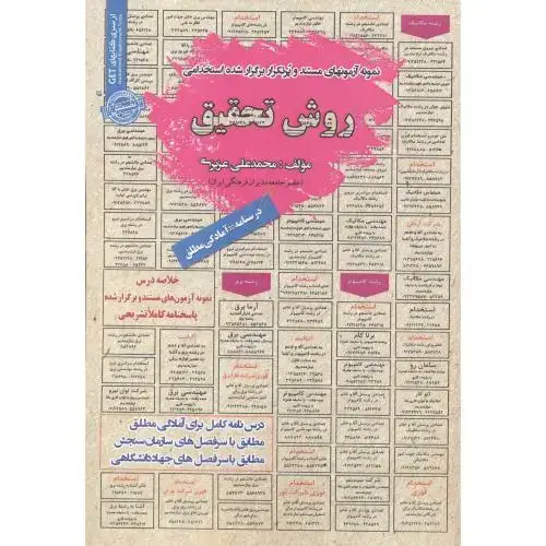 جلد کتاب استخدامی روش تحقیق ، عزیزی