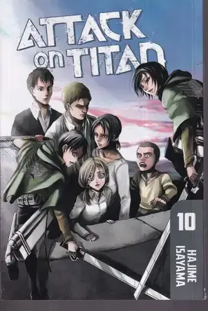 جلد کتاب مات حمله به تایتان 10 (شمیز،رقعی،مات) اورجینال (Attack on titan)