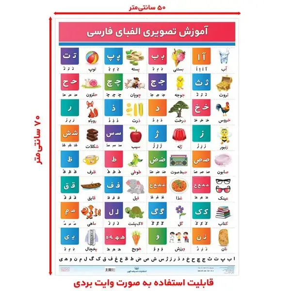 جلد کتاب لمینت آموزش تصویری الفبای فارسی / اندیشه کهن