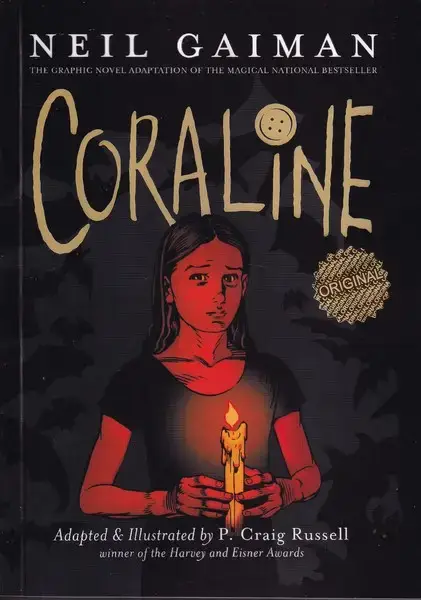 جلد کتاب CORALINE کورالین تصویری رنگی