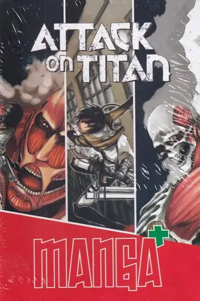 جلد کتاب مانگا پلاس Attack on titan با قاب