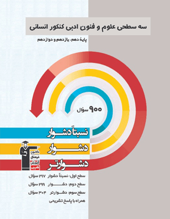 جلد کتاب سه سطحی علوم و فنون ادبی کنکور انسانی