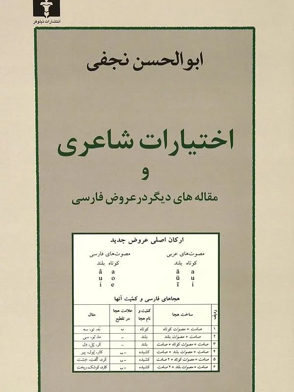 اختیارات شاعری و مقالههای دیگر در عروض فارسی