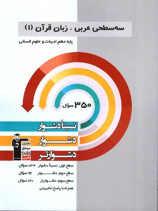 کتاب سه سطحی عربی زبان قرآن دهم انسانی قلم چی