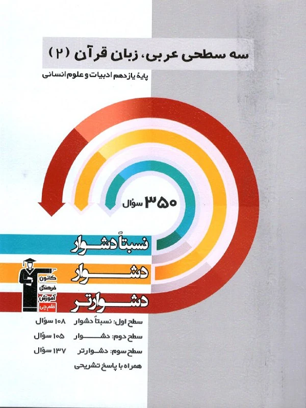 کتاب سه سطحی عربی زبان قرآن یازدهم انسانی قلم چی
