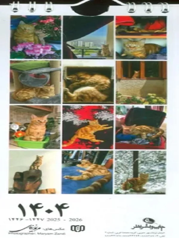 کتاب تقویم دیواری 1404 طرح پیشی من - تصویر 2