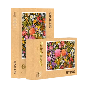 پازل نقاشی گل و مرغ