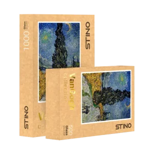 پازل جاده روستایی در پروونس در شب