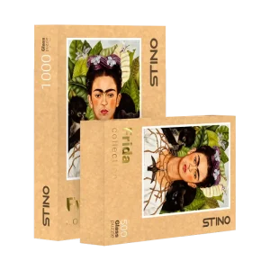 پازل خودنگاره با گردنبند خار و مرغ مگس